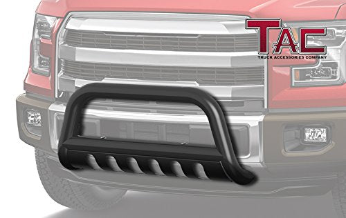 TAC Gloss Black 3" Bull Bar For 1999-2007 Chevy Silverado 1500 (07 Classic)/GMC Sierra 1500 (07 Classic)/01-06 Chevy Avalanche 1500 (with or w/o cladding)/00-06 Chevy Tahoe 1500/Suburban 1500/GMC Yukon/Yukon XL 1500 Truck Front Bumper