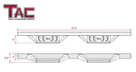 TAC Sidewinder Running Boards Fit 2019-2023 Dodge RAM 1500 Quad Cab (Exclude 19-23 RAM Classic Models) Truck Pickup 4” Drop Fine Texture Black Side Steps Nerf Bars Rock Slider Armor Accessories (2pcs)