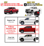 TAC Arrow Side Steps Running Boards Compatible with 2019-2023 Chevy Silverado/GMC Sierra 1500 | 2020-2024 2500/3500 Heavy Duty Double Cab Truck 5” Aluminum Texture Black Step Rails Nerf Bars