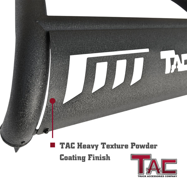 TAC Heavy Texture Black 3" Bull Bar for 2010-2018 Jeep Wrangler JK SUV Front Bumper Grille Guard Brush Guard Off Road Accessories