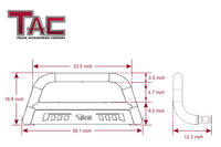 TAC Bull Bar Compatible with 2021-2024 Jeep Grand Cherokee L / 2022-2024 Grand Cherokee / 2022-2024 Grand Cherokee 4xe SUV 3” Black Front Bumper Grille Guard Brush Guard Off Road Accessories