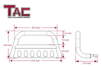 TAC Bull Bar Compatible with 2022-2023 Nissan Frontier Pickup Truck 3” Stainless Steel Front Bumper Grille Guard Brush Guard