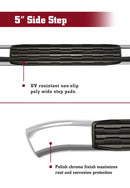 TAC Stainless Steel 5" Bend Side Steps For 2009-2018 Ram 1500 Crew Cab(Incl. 2019-2024 Ram 1500 Classic)|2010-2025 Ram 2500/3500/4500/5500 Crew Cab(Incl. Chassis Cab Diesel models) Crew Cab-6