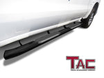 TAC Gloss Black 5" Oval Bend Side Steps For 2019-2024 Chevy Silverado/GMC Sierra 1500 | 2020-2023 Chevy Silverado/GMC Sierra 2500/3500 Crew Cab | Running Boards | Nerf Bar | Side Bar