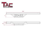 TAC Sidewinder Running Boards Fit 2019-2023 Chevy Silverado/GMC Sierra 1500 | 2020-2023 2500/3500 Regular Cab SUV 4” Drop Fine Texture Black Side Steps Nerf Bars Rock Slider Armor Off-Road (2pcs)