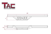 TAC Sidewinder Running Boards Fit 2009-2018 Dodge RAM 1500 | 2010-2023 2500 3500 Regular Cab (Incl. 2019-2023 Ram 1500 Classic) Truck 4” Drop Fine Texture Black Side Steps Nerf Bars Rock Slider Armor Off-Road (2pcs)