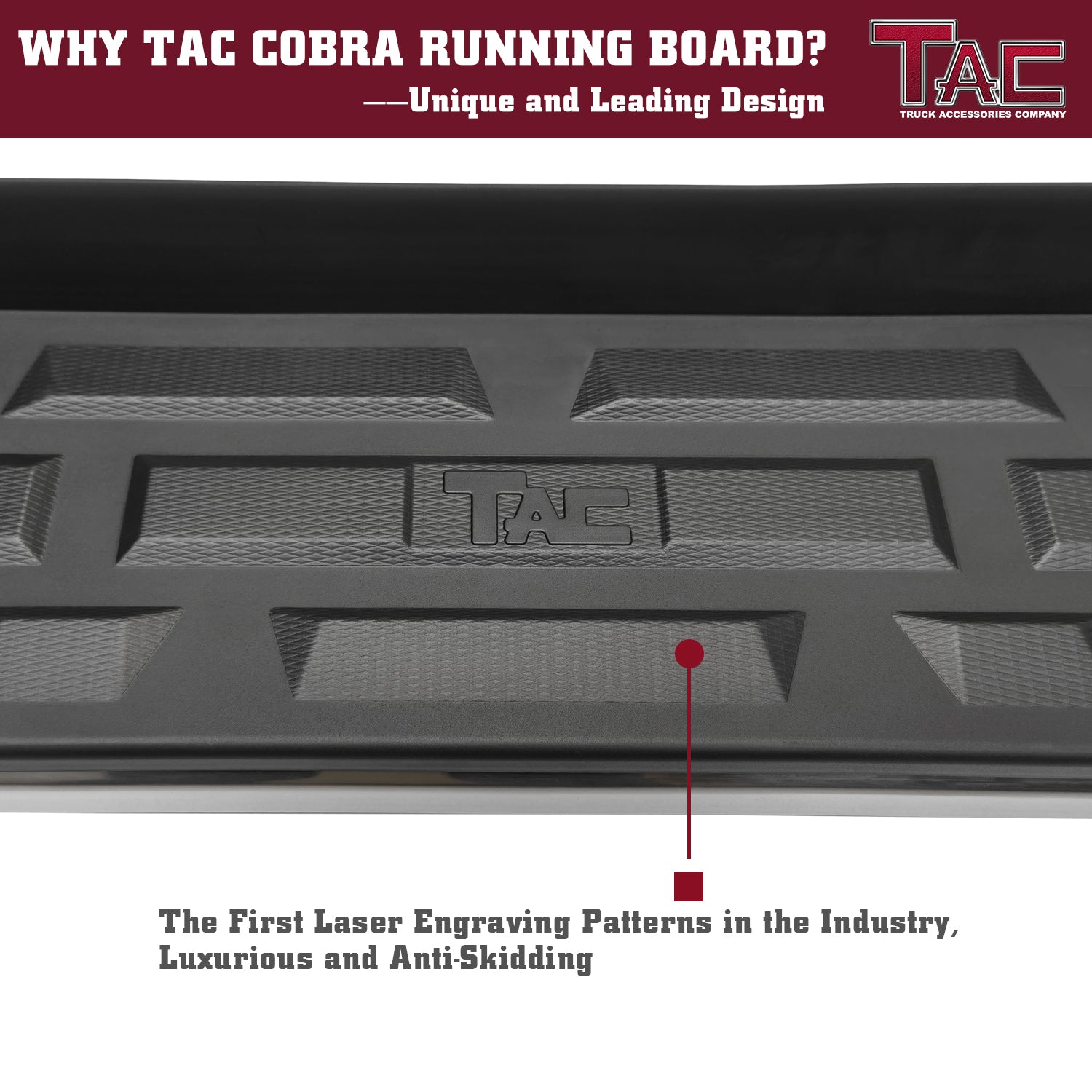 TAC Cobra Running Boards Compatible With 2022-2025 Jeep Grand Cherokee (Exclude 2022-2024 4xe Models) / 2021-2024 Jeep Grand Cherokee L SUV Side Steps Nerf Bars Step Rails Aluminum Black Off-Road City Exterior Accessories 2 pieces
