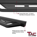 TAC Rocker Running Boards Compatible With 2005-2023 Toyota Tacoma Double Cab| Side Steps| Nerf Bars| Step Bars| Step Rails| Rock Sliders| Carbon Steel| Pickup Truck Accessories| Fine Texture Black (2 PCS)-6