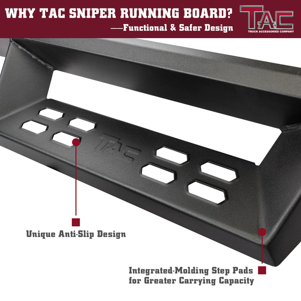 TAC Sniper Running Boards Compatible with 2005-2023 Toyota Tacoma Doub ...