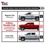 TAC Stainless Steel 4" Side Steps for Chevy Silverado/GMC Sierra 2007-2019 1500 | 2007-2019 2500/3500 Extended/Double Cab (Incl. Diesel Models with DEF Tanks) (Rocker Panel Mount) | Running Boards | Nerf Bars | Side Bars