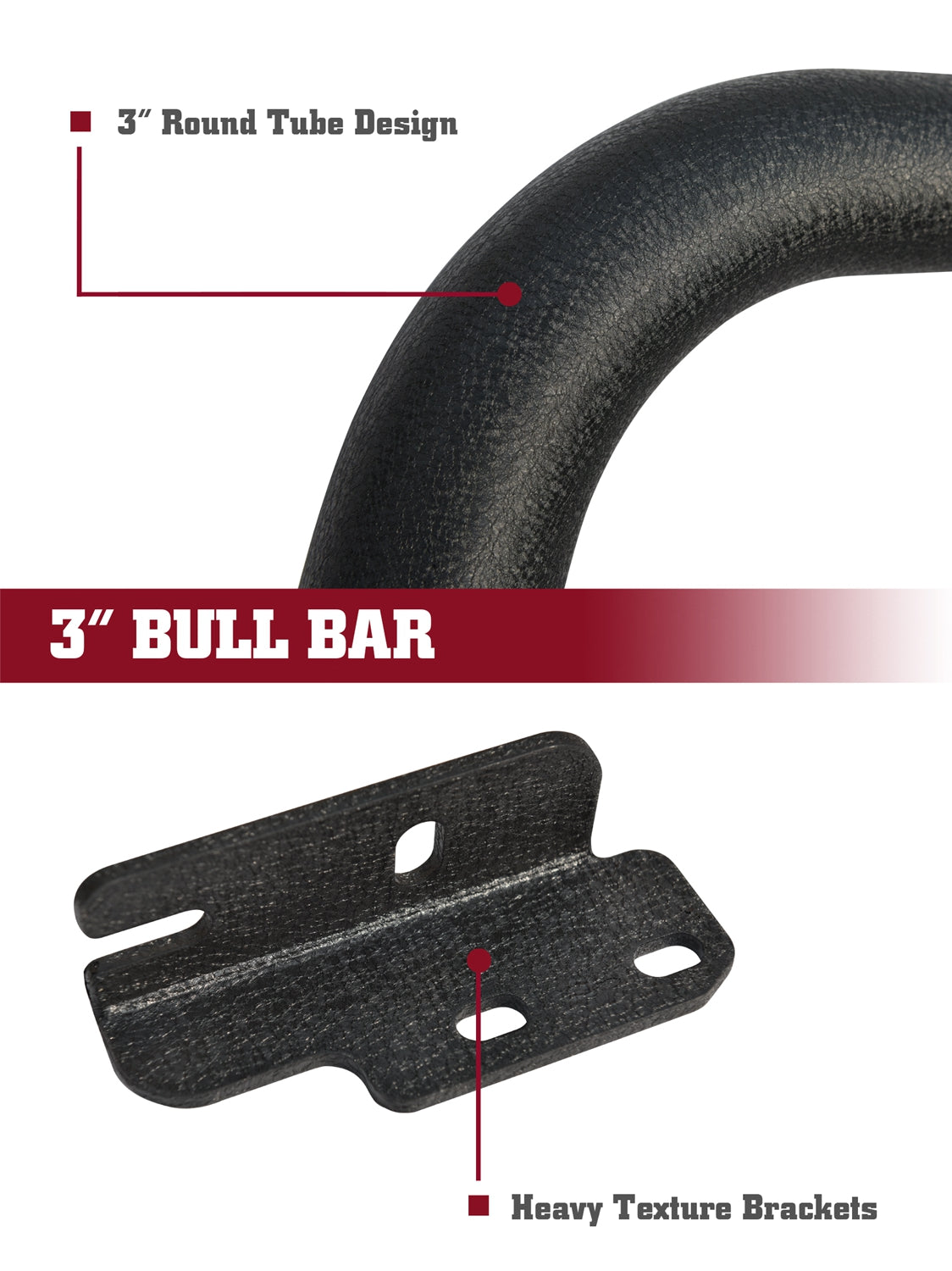 TAC Bull Bar Compatible with 2021-2025 Jeep Grand Cherokee L / 2022-2025 Grand Cherokee / 2022-2024 Grand Cherokee 4xe SUV 3" Black Front Bumper Grille Guard Brush Guard Off Road Accessories