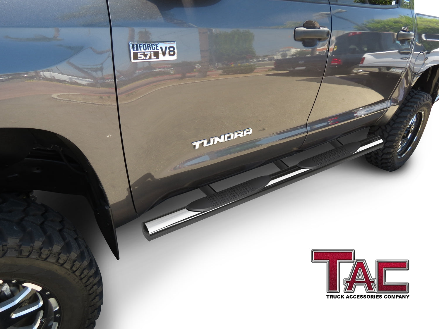 TAC Replacement Step Pad for 4 Inch Oval Straight Tube Side Steps Running Board Side Bar Nerf Bar 1 Step Pad with 5 Clips (Only Fit TAC Brand 4" Side Steps)