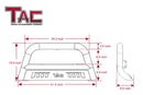 TAC Bull Bar Compatible with 2021-2025 Ford Bronco SUV 3" Black Front Bumper Grille Guard Brush Guard Off Road Accessories-7