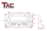 TAC Bull Bar Compatible with 2021-2023 Ford Bronco SUV 3” Black Front Bumper Grille Guard Brush Guard Off Road Accessories