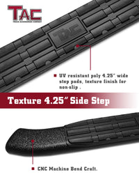 TAC Heavy Texture Black PNC Side Steps For 2005-2023 Toyota Tacoma Double Cab Truck | Running Boards | Nerf Bar | Side Bar