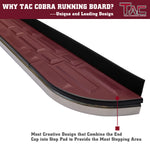 TAC Cobra Running Boards Compatible With 2010-2024 Toyota 4Runner (Excl.10-13 SR5/10-24 Limited/20-21 Nightshade Edition/22-24 TRD Sport) SUV Side Steps Nerf Bars Step Rails Aluminum Black Off-Road