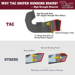 TAC Sniper Running Boards Compatible with 2015-2023 Chevy Colorado/GMC Canyon Crew Cab Truck Pickup 4" Drop Fine Texture Black Side Steps Nerf Bars Rock Slider Armor Off-Road Accessories (2pcs)