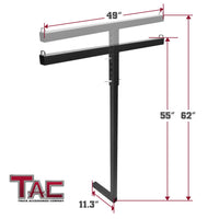 TAC Fine Texture Adjustable Extender Ladder Rack Universal Fit 2" Rear Hitch Receivers (500 LBS Capacity)