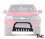 TAC Gloss Black 3" Bull Bar For 2015-2022 Chevy Colorado (Excl. ZR2) / GMC Canyon Truck Front Bumper Brush Grille Guard Nudge Bar