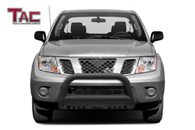 TAC Heavy Texture Black 3" Bull Bar For 2005-2021 Nissan Frontier Truck/ 2005-2015 Nissan Xterra SUV/ 2005-2007 Nissan Pathfinder SUV Front Bumper Brush Grille Guard Nudge Bar - 0