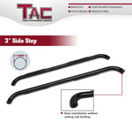 TAC Gloss Black 3" Side Steps For 2001-2003 Ford F150/250 SuperCrew Cab Truck | Running Boards | Nerf Bars | Side Bars