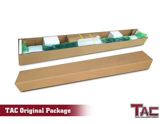 TAC 3" Gloss Black Side Steps Compatible with 2015-2025 Ford F150 Super Cab | 2017-2025 Ford F250/F350 Super Duty Super Cab| Running Boards| Side Bars| Step Rails| Nerf Bars| Rocker Slider| Pickup Truck Accessories (2 PCS)