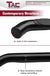 TAC Gloss Black 3" Side Steps For 2007-2018 Jeep Wrangler JK 4 Door (Exclude 2018 Wrangler JL Models) SUV | Running Boards | Nerf Bars | Side Bars