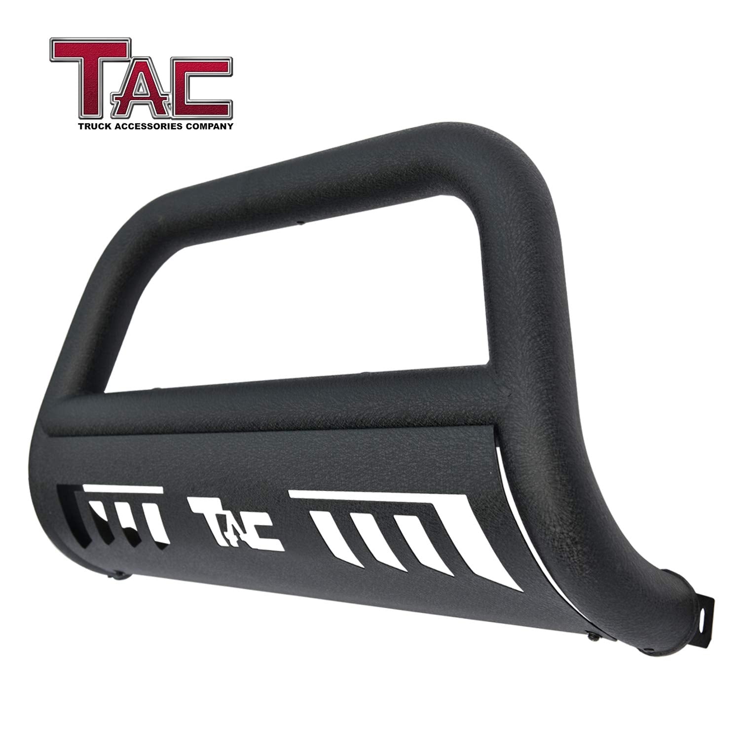 TAC Heavy Texture Black 3" Bull Bar For 2004-2025 Ford F150 | 2022-2025 F150 Lightning EV Truck (Excl. Heritage Edition and all F150 Raptor Models) / 2003-2017 Ford Expedition SUV Front Bumper Brush Grille Guard Nudge Bar