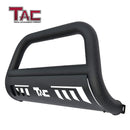 TAC Heavy Texture Black 3" Bull Bar For 2005-2021 Nissan Frontier Truck/ 2005-2015 Nissan Xterra SUV/ 2005-2007 Nissan Pathfinder SUV Front Bumper Brush Grille Guard Nudge Bar-1