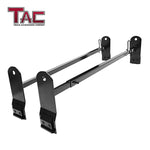 TAC Gloss Black Universal 2 Bars Roof Ladder Rack for Van with Rain Gutter (600 LBS Capacity)