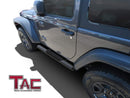 TAC Fine Texture Black 4" Side Steps for 2018-2025 Jeep Wrangler JL 2 Door SUV | Running Boards | Nerf Bars | Side Bars-2