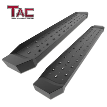 TAC Fine Texture Black Rattler Running Board for 1999-2016 Ford F250/F350/F450/F550 Super Duty Regular Cab Truck | Side Steps | Nerf Bars | Side Bars