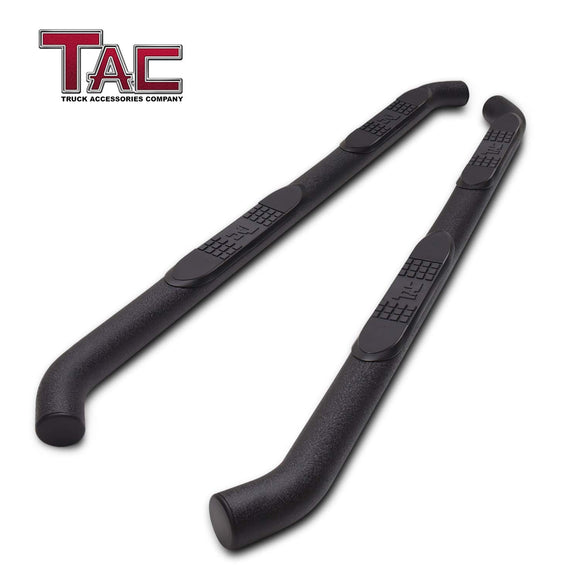 TAC 3" Texture Black Side Steps Compatible with 2005-2023 Toyota Tacoma Double Cab| Running Boards| Side Bars| Step Rails| Nerf Bars| Rocker Slider| Pickup Truck Accessories (2 PCS)