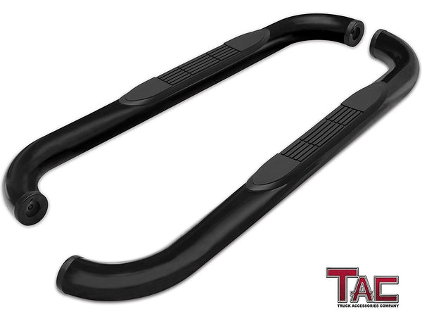 TAC Gloss Black 3" Side Steps For 2004-2008 Ford F150 Regular CAB (Excl. 04 Heritage) Truck | Running Boards | Nerf Bars | Side Bars