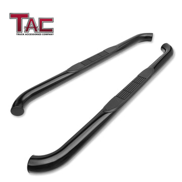 TAC Gloss Black 3" Side Steps For 2007-2018 Jeep Wrangler JK 2 Door (Exclude 2018 Wrangler JL Models) SUV | Running Boards | Nerf Bars | Side Bars