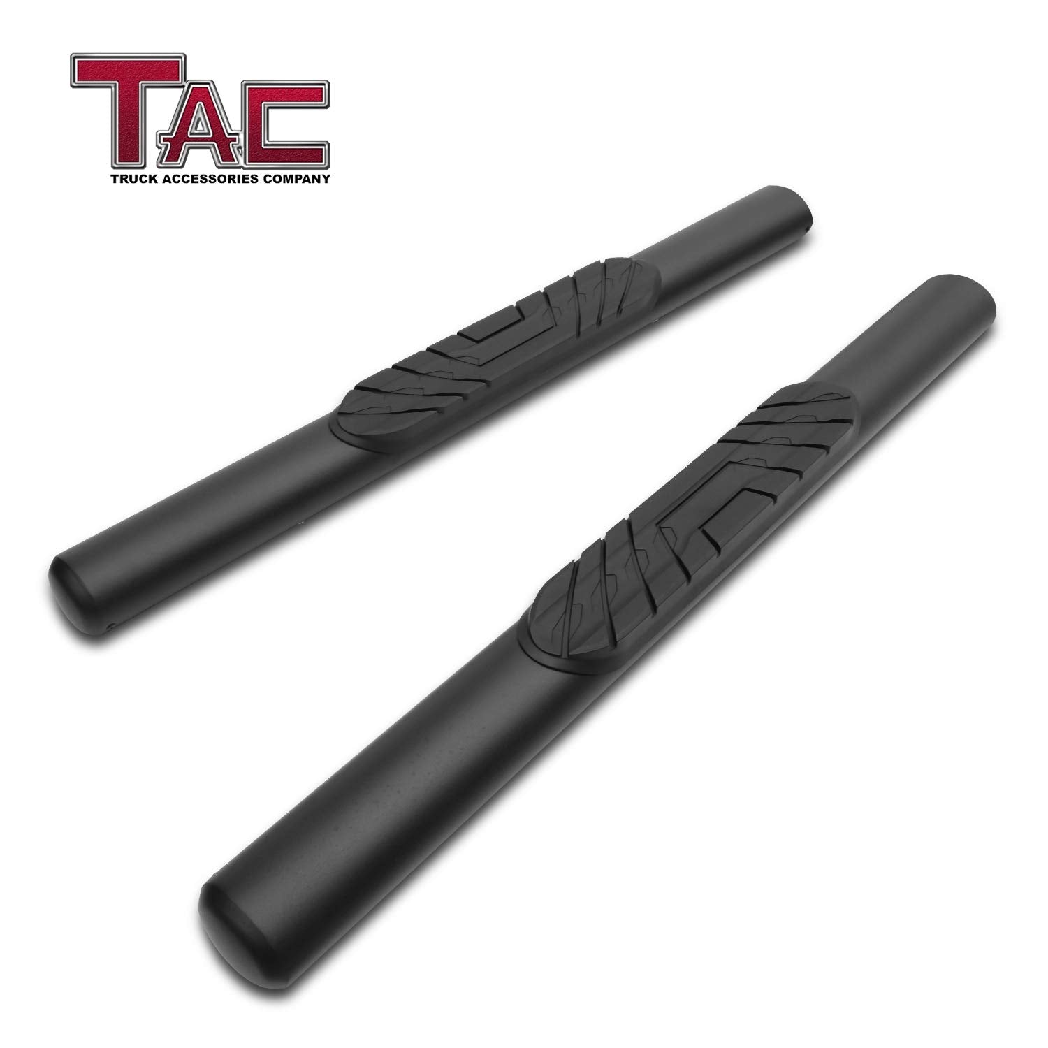 TAC Fine Texture Black 4" Side Steps for 2018-2025 Jeep Wrangler JL 2 Door SUV | Running Boards | Nerf Bars | Side Bars