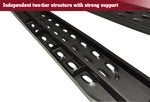 TAC Fine Texture Frigate Running Boards for 2015-2023 Ford F150 & 2022-2023 F150 Lightning EV SuperCrew Cab/2017-2023 F250-550 Crew Cab Truck | Side Steps | Nerf Bars | Side Bars