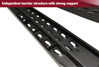 TAC Fine Texture Frigate Running Boards for 2015-2023 Ford F150 & 2022-2023 F150 Lightning EV SuperCrew Cab/2017-2023 F250-550 Crew Cab Truck | Side Steps | Nerf Bars | Side Bars