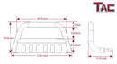 TAC Gloss Black 3" Bull Bar For 2002-2009 Chevy Trailblazer / 2002-2007 GMC Envoy SUV Front Bumper Brush Grille Guard Nudge Bar-5