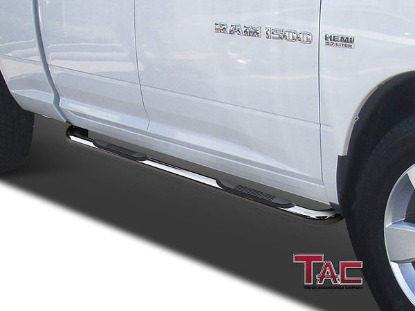 TAC Stainless Steel 3" Side Steps For 2009-2018 Dodge RAM 1500 Quad Cab (Incl. 2019-2023 Ram 1500 Classic) Truck | Running Boards | Nerf Bars | Side Bars
