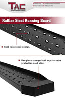 TAC Fine Texture Black Rattler Running Board for 1999-2016 Ford F250/F350/F450/F550 Super Duty Regular Cab Truck | Side Steps | Nerf Bars | Side Bars-4
