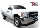 TAC 3" Texture Black Side Steps Compatible with 1999-2018 Chevy Silverado/GMC Sierra 1500 Regular Cab| 1999-2019 Silverado/Sierra 2500/3500 Regular Cab (Excl. C/K Classic)| Running Boards| Side Bars| Step Rails| Nerf Bars| Truck Accessories (2 PCS)-3
