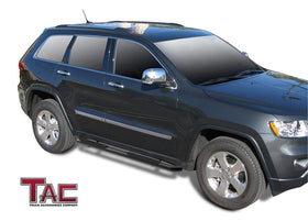 TAC 3" Gloss Black Side Steps Compatible with 2011-2021 Grand Cherokee(Incl.22 WK & Excl. Limited X/ High Altitude/ Summit/ SRT/ SRT8/ Trackhawk/ Trailhawk/L model)| Running Boards| Side Bars| Step Rails| Nerf Bars| Pickup Truck Accessories (2 PCS) - 0