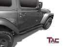 TAC Heavy Texture Black PNC Side Steps For 2018-2025 Jeep Wrangler JL 2 Door SUV | Running Boards | Nerf Bars | Side Bars-2