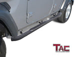 TAC Heavy Texture Black 3" Side Steps For 2018-2024 Jeep Wrangler JL 4 Door SUV | Running Boards | Nerf Bars | Side Bars