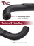 TAC Heavy Texture Black 3" Side Steps For 2009-2018 Dodge Ram 1500 Crew Cab (Incl. 2019-2023 Ram 1500 Classic) / 2010-2023 Dodge Ram 2500/3500/4500/5500 Crew Cab Truck | Running Boards | Nerf Bars | Side Bars