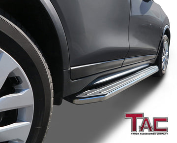 TAC Viewpoint Running Boards Compatible with 2007-2017 Chevy Traverse/2017 Acadia Limited(Excl. Denali)| 2007-2016 GMC Acadia| 2007-2010 Saturn Outlook| 2007-2009 Buick Enclave SUV| 5.5 Inch Width| Side Steps| Nerf Bars| Step Rails| Aluminum| Black(2 PCS) - 0