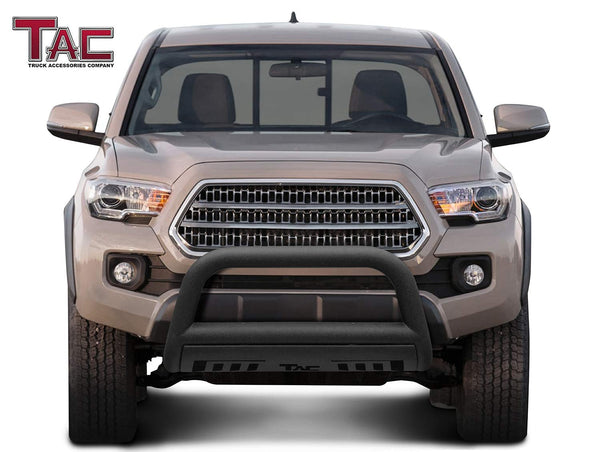 TAC Heavy Texture Black 3" Bull Bar For 2016-2023 Toyota Tacoma Pickup Truck Front Bumper Brush Grille Guard Nudge Bar