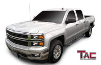 TAC Heavy Texture Black 3" Side Steps For Chevy Silverado/GMC Sierra 2001-2018 1500 Models & 2001-2019 2500/3500 Models Crew Cab (Excl. C/K Classic) Truck | Running Boards | Nerf Bars | Side Bars
