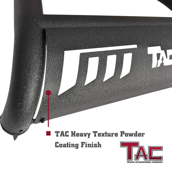 TAC Heavy Texture Black 3" Bull Bar For 2019-2021 Chevy Silverado 1500 (Exclude 2019 Silverado 1500 LD & 2022-2024models with Super Cruise System ) Pickup Truck Front Bumper Brush Grille Guard Nudge Bar